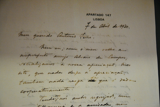 Lisbon 2018 – Pessoa’s handwriting