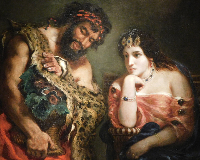 Detail of Cleopatra and the Peasant by Delacroix in the Metropolitan Museum of Art, January 2019