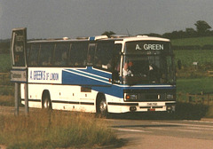 A. Green (Coaches) Ltd THR 752 on the A11 near Barton Mills – 27 Jun 1993 (198-34A)