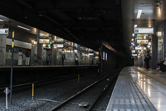 Station within a tunnel