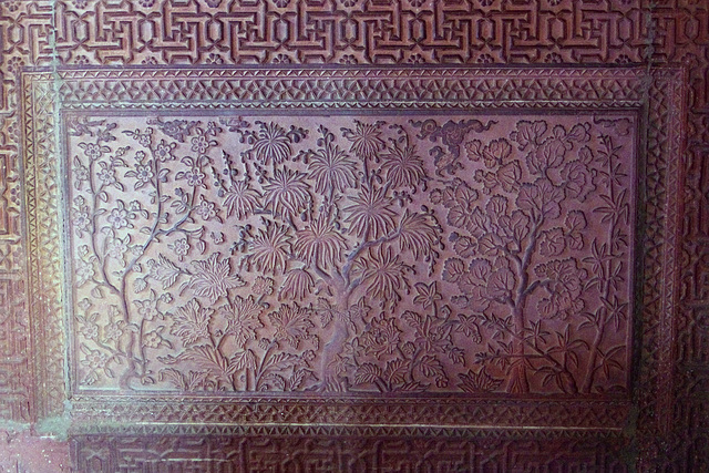 Panel with tree designs