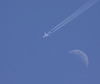 Aeromexico Boeing 787 Dreamliner and moon