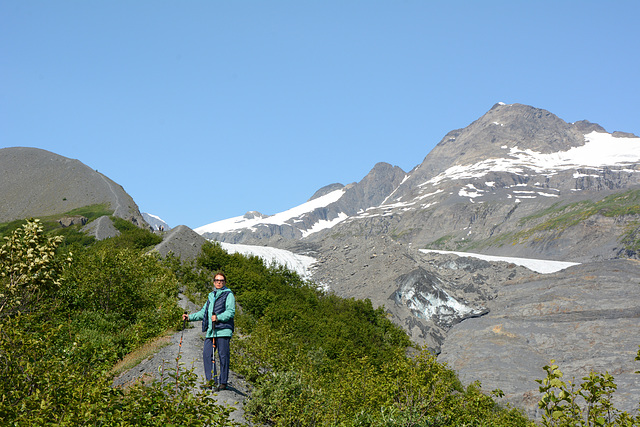Alaska, At the Start of the Trek to the Worthington Glacier