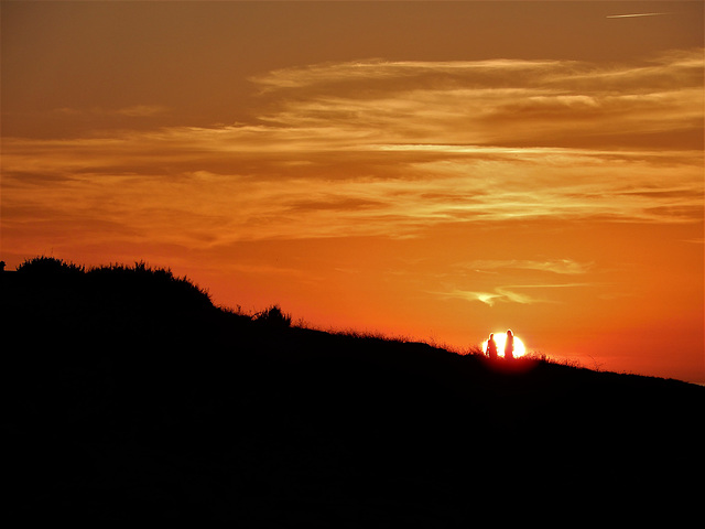 un moment de paix au coucher du soleil