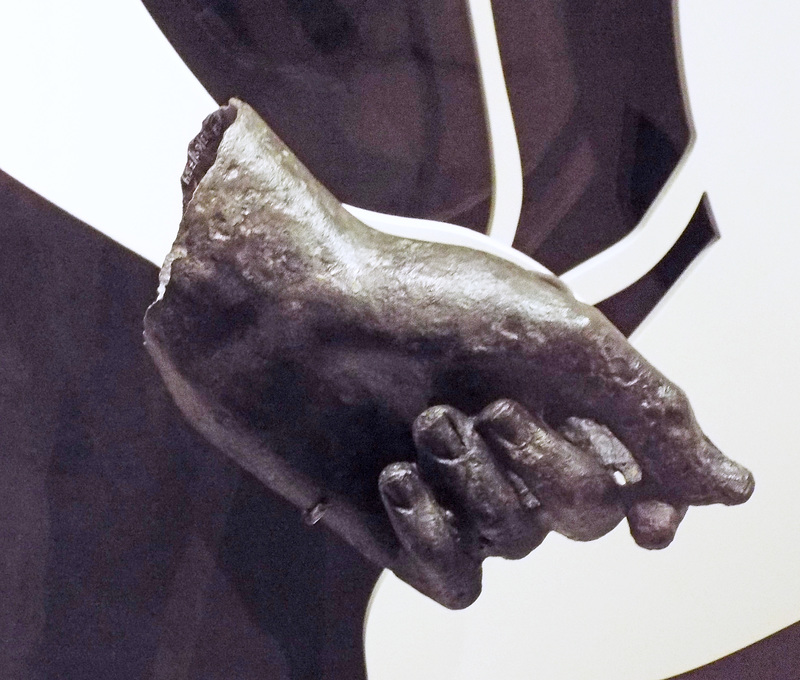 Detail of the Bronze Sculpture Group of Azaila in the Archaeological Museum of Madrid, October 2022