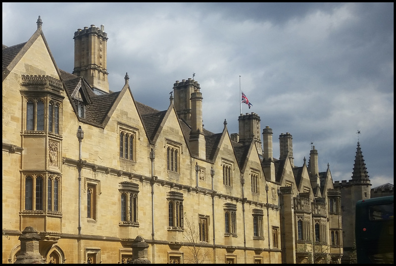 half mast at Magdalen