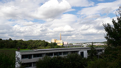 Power plant with Simpsonesque sky