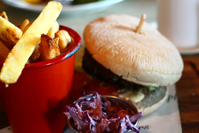 Beefburger and Chips