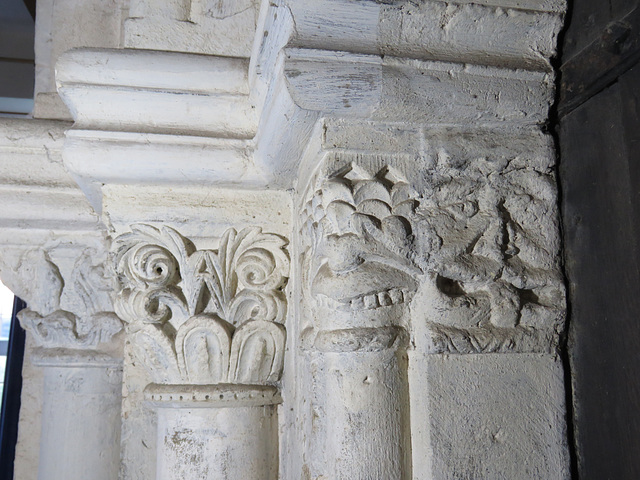 c12 doorway into n. transept, hythe church, kent (53)