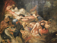 Detail of the Sketch of the Death of Sardanapalus by Delacroix in the Metropolitan Museum of Art, January 2019