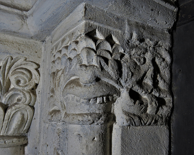 c12 doorway into n. transept, hythe church, kent (54)