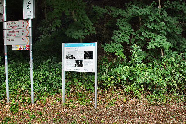 Infotafel am Standort der ehem. Kleinzeche Küper-Kaeseberg (Bochum-Stiepel) / 13.07.2023