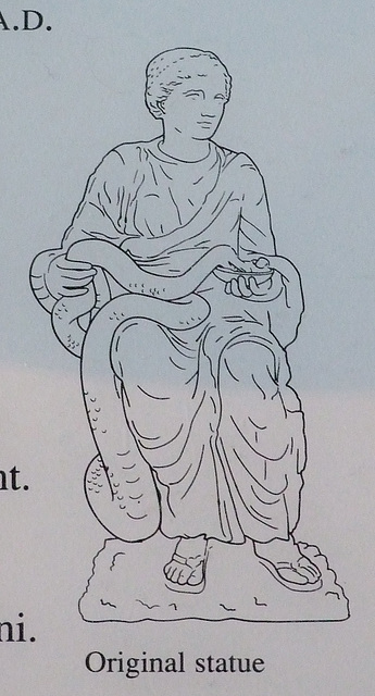 Reconstruction Drawing of the Lower Part of a Marble Statue of Hygieia in the Metropolitan Museum of Art, January 2012