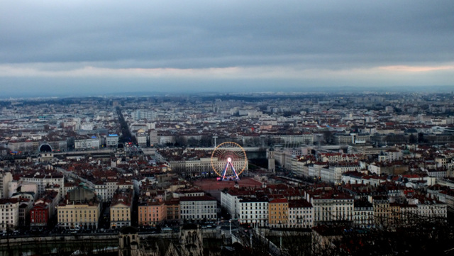 Vue generale de Lyon .