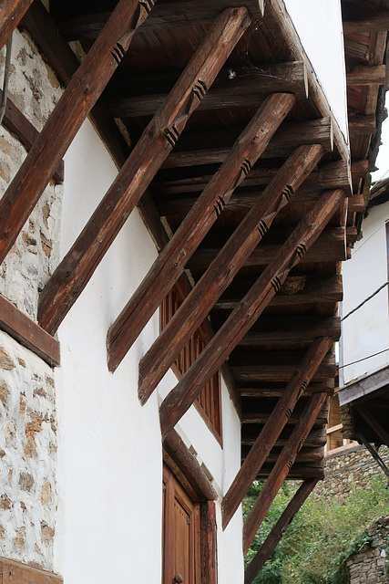 Typical overhanging upper storey