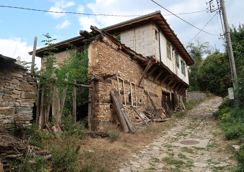 Typical overhanging upper storey