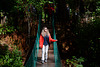 Madagascar, On the Rope Bridge in the Vakôna Lemur Island Reserve
