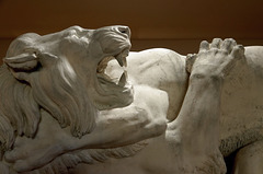 "Combat entre un tigre et un lion" (Émile-Joseph-Alexandre Gouget - 1870)