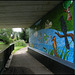 canal bridge mural