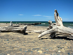 Lake Superior, empty beach in May