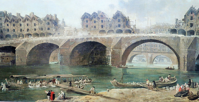 Paris : "Démolition des maisons du Pont Notre Dame", en 1786