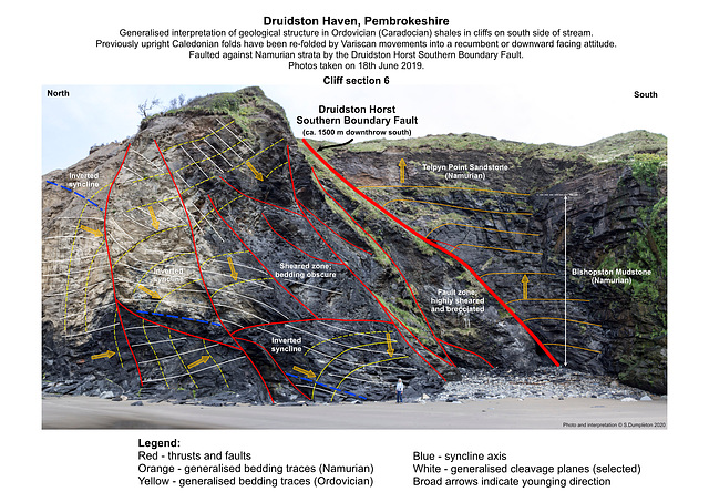 Druidston Haven: Cliff Section 6 interpretation