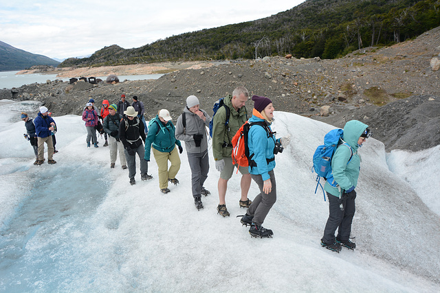 Argentina, The Initial Stage of the Ascent to the Glacier of Perito Moreno Argentina, The Initial Stage of the Ascent to the Glacier of Perito Moreno