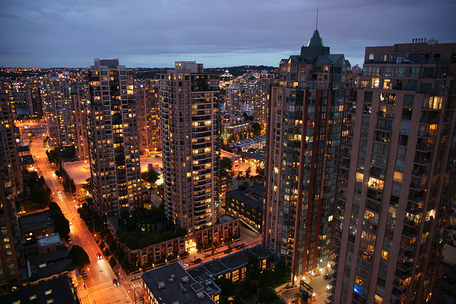 Vancouver Skyline At Night