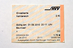 Ticket for the Hamburg public transport