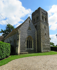wickham church, berks (10) c11 tower, c19 top and aisle by ferrey 1848