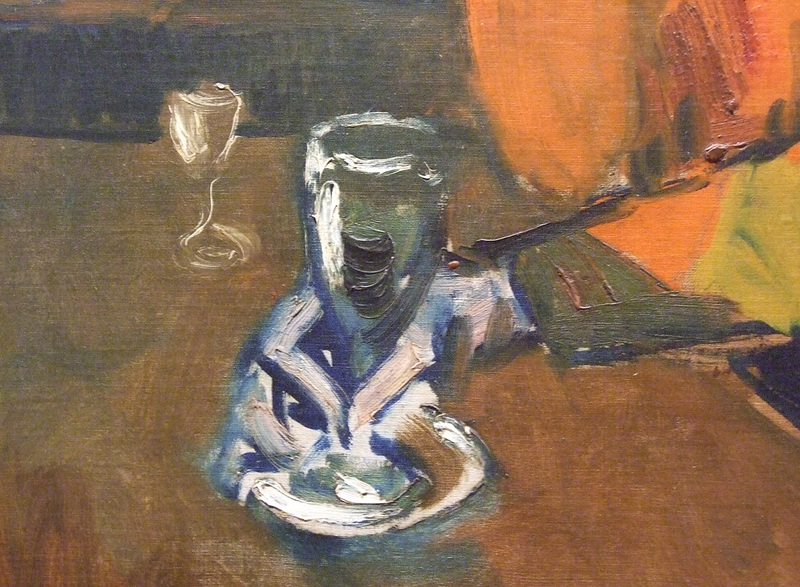 Detail of At the Lapin Agile by Picasso in the Metropolitan Museum of Art, May 2011