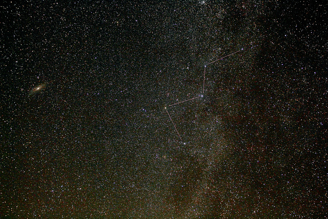 Milkyway in the area of Cassiopeia