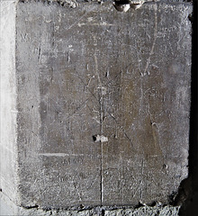 chelsea old church, london (27) early graffiti on the south chapel western respond, perhaps c16 etc