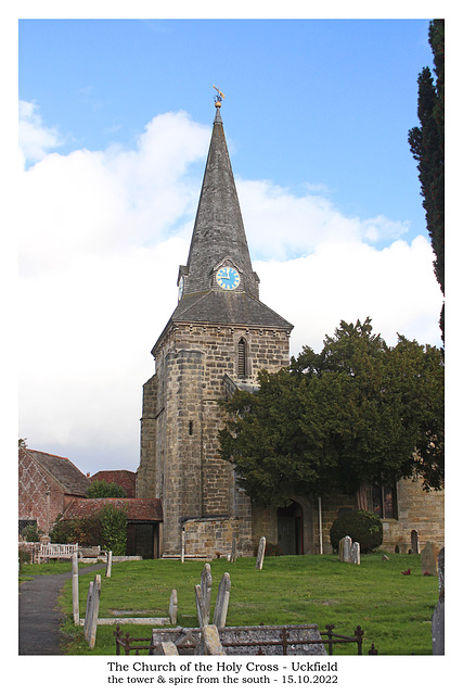 The Church of the Holy Cross - Uckfield - tower and spire 15 10 2022
