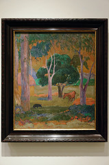 "Paysage avec un cochon et un cheval" (Paul Gauguin - 1903)