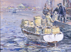 Landing The  Sprat Cargo - Brightlingsea 1920 (Acrylic)