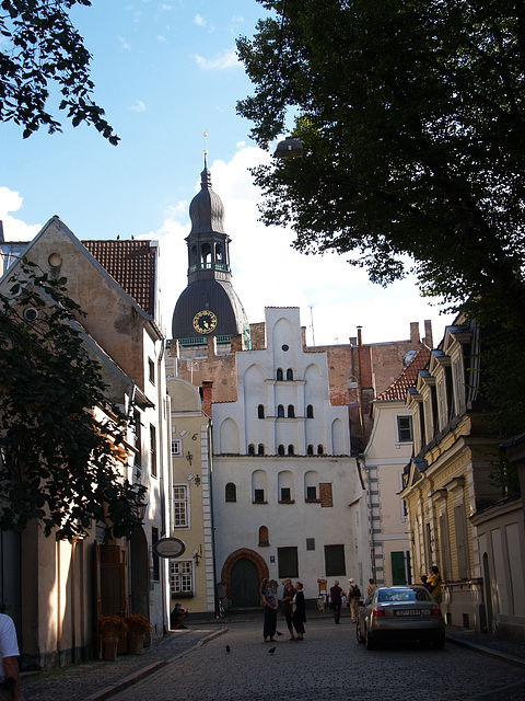 Riga, View from St.Jackob Cathedral to "Three Brothers"