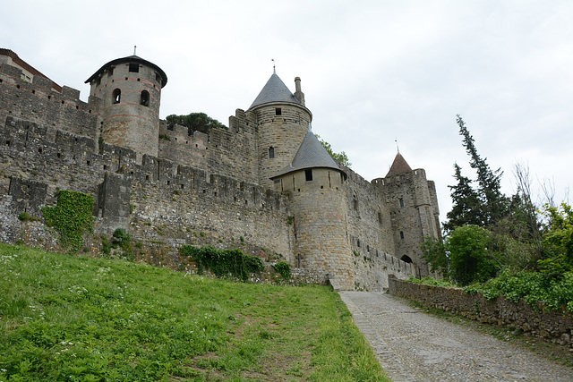 The Castle of Carcassonne - Visigoth Tower, Tower of Small Canizou and Tower of Inquisition, Bishop's Tower