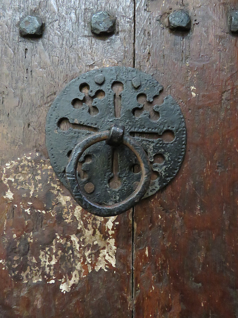 hythe church, kent, c15 closing ring ironwork(35)