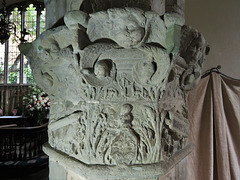 chelsea old church, london , c16 capital, one of two added to the south chapel in 1528 in an attempted french renaissance style