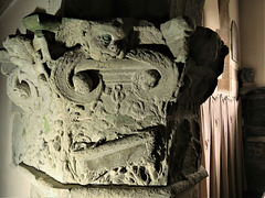 chelsea old church, london , c16 capital, one of two added to the south chapel in 1528 in an attempted french renaissance style