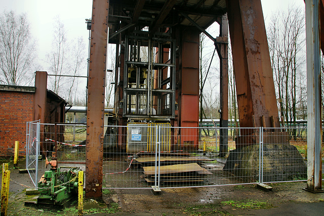 Rasenhängebank von Schacht Grillo 1 (Kamen) / 5.01.2020