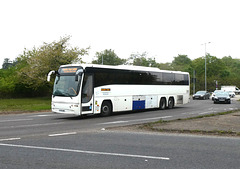 Donald’s Tours SV56 BWF on the A11 at Fiveways, Barton Mills - 26 Apr 2025 (P1200872)