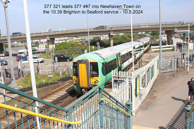 Southern Railway 377321 & 377447 at Newhaven Town 10 5 2024