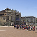 Turin, the school group in row in Castle Square