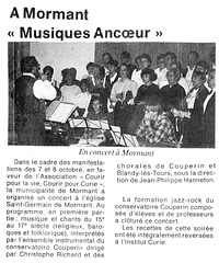 Concert à Mormant le 07/10/1995