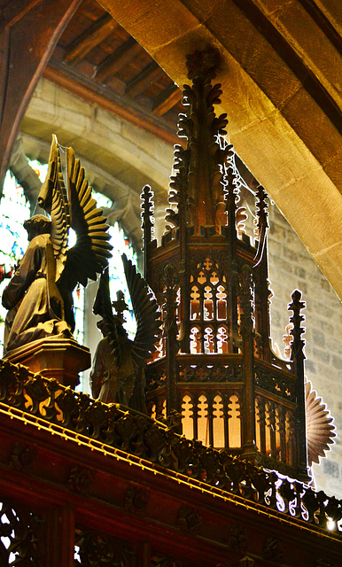 Gothic Revival Carvings by Ralph Hedley,Newcastle artist.St Nicholas Cathedral