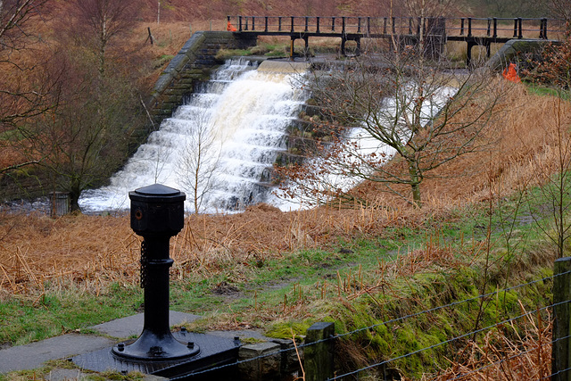 Crowden Weir after overnight rain