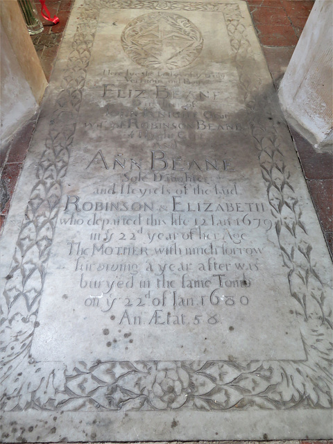 hythe church, kent, c17 tomb by stanton for elizabeth beane +1680 ,  (23)