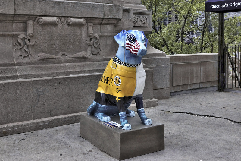 K-9 for Cops Statue – DuSable Bridge, Michigan Avenue, Chicago, Illinois, United States
